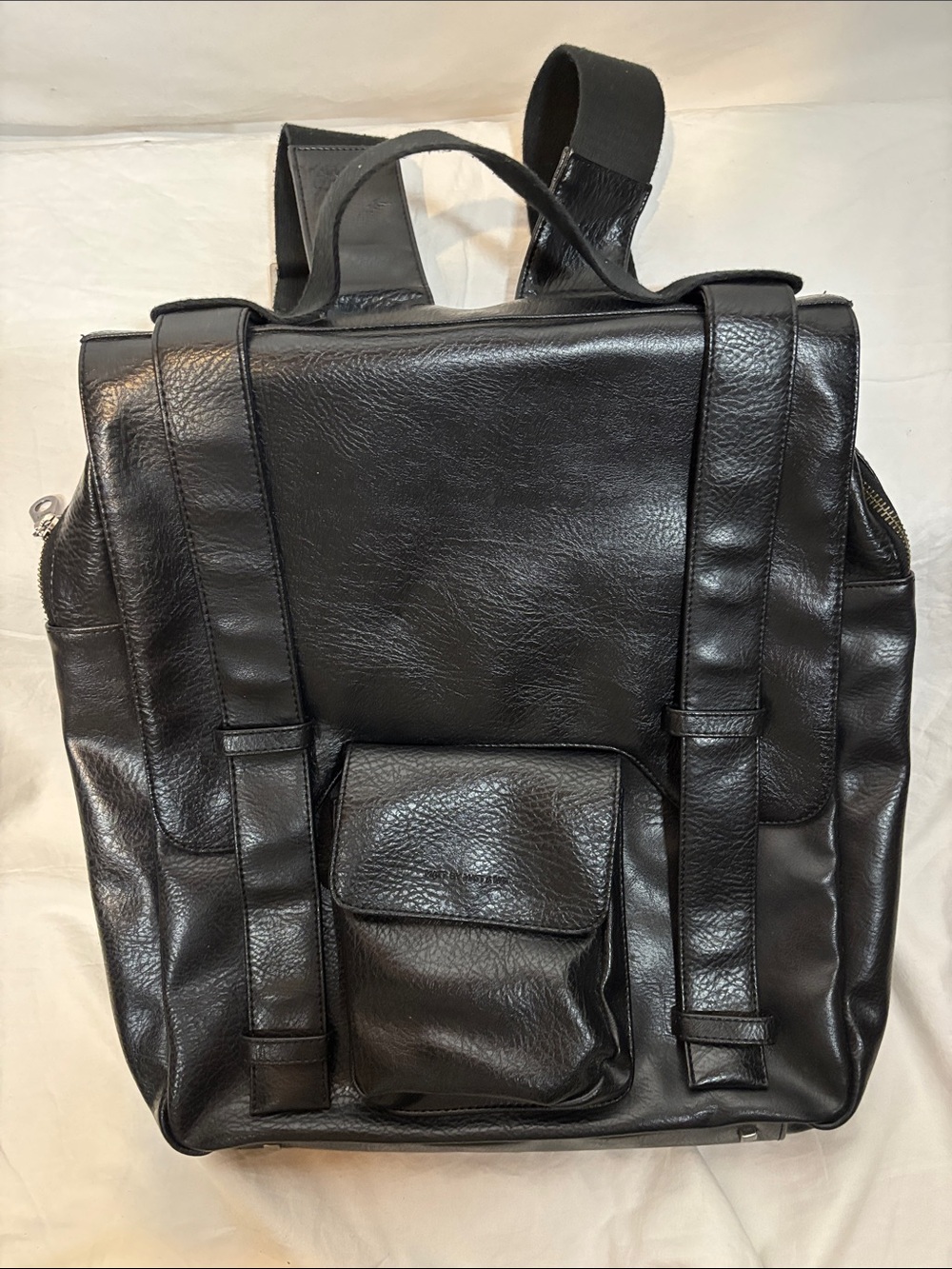 Matt & Nat Black Vegan Leather Backpack